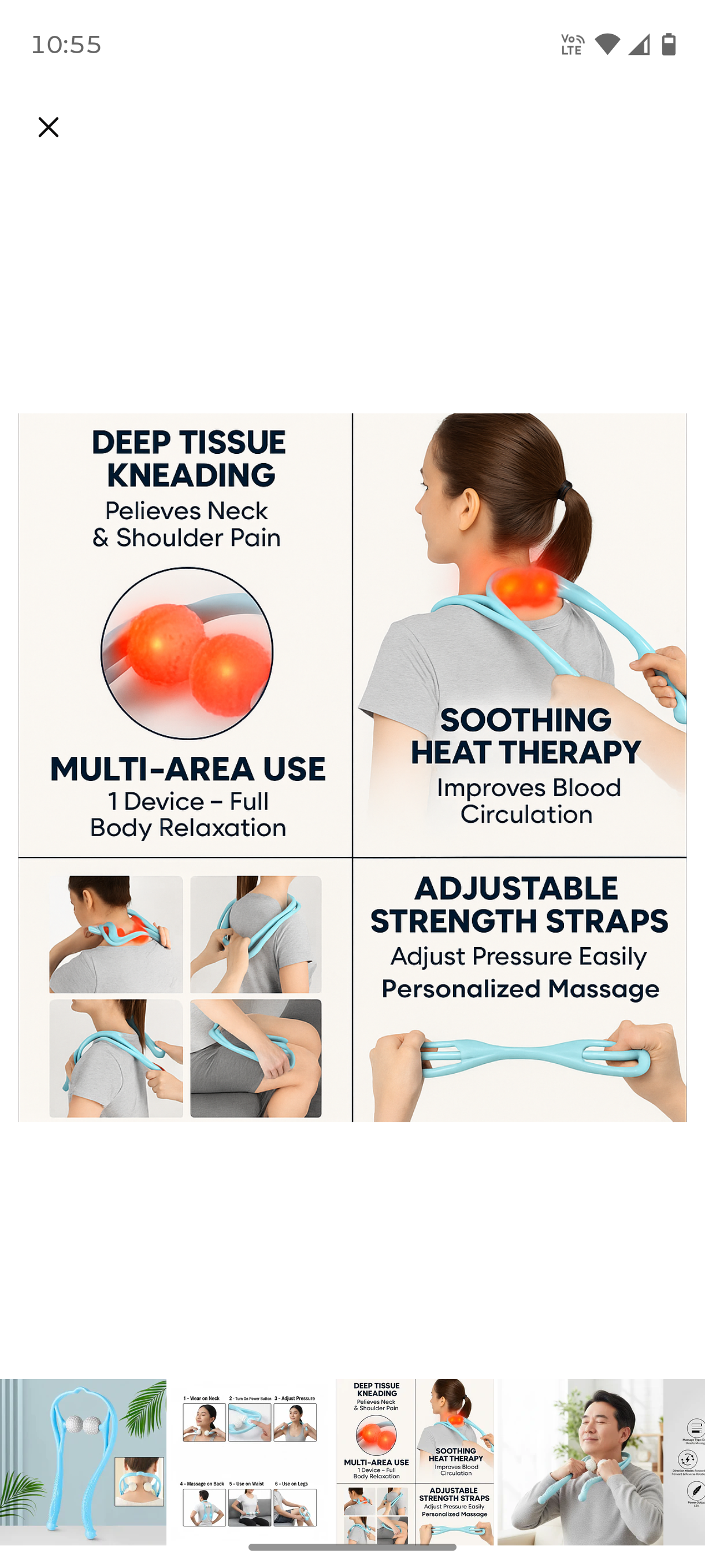 Portable Neck - Shoulder Massager. If your neck feels stiff after studying or scrolling all day… this is for you.